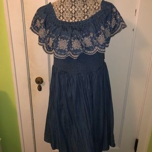 NWT blue off shoulder dress